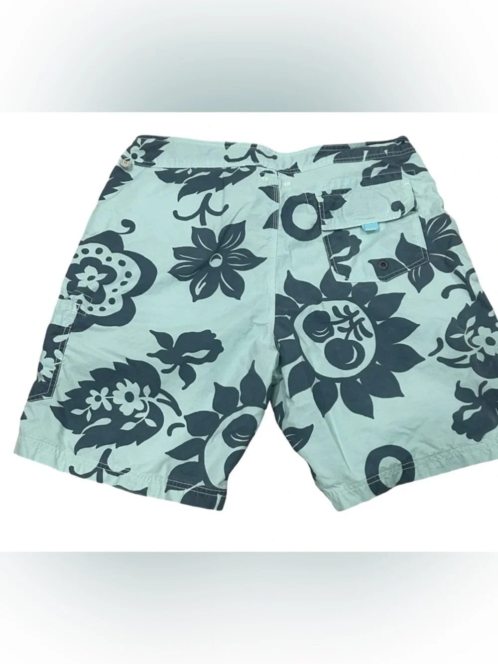 J.Crew Mens Board Shorts 34 Blue Floral Swim Trunks Beach Surf 8.5